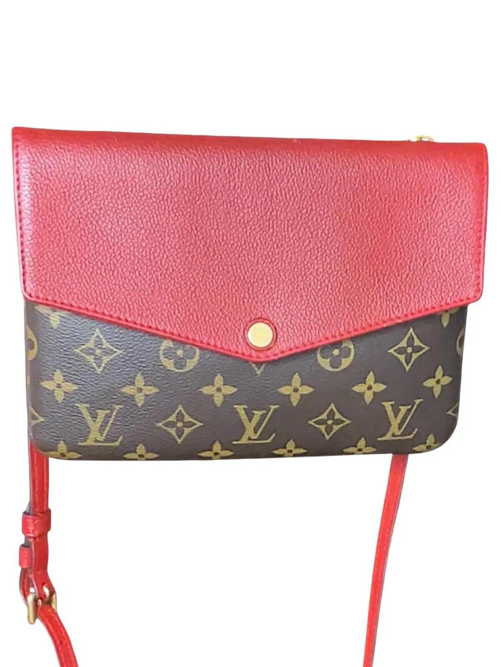 Louis Vuitton Crossbody Bag with Red Leather Flap - Picture 3 of 10
